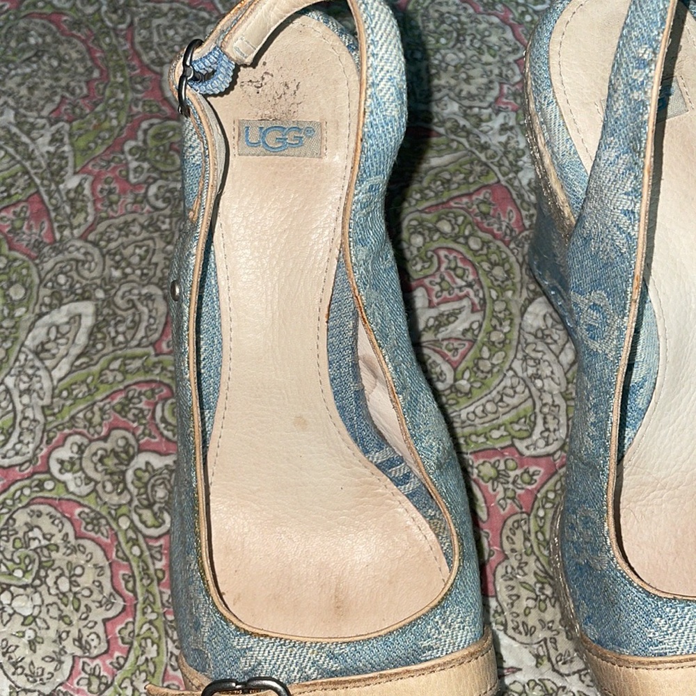Euc Ugg blue Jean wedges size 6 - Picture 5 of 7